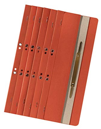 FALKEN 200x Ösenschmalhefter aus Recycling-Karton orange | Made in Germany kaufmännische Heftung und Behördenheftung Einhänge-Heftstreifen Aktenbinder Blauer Engel