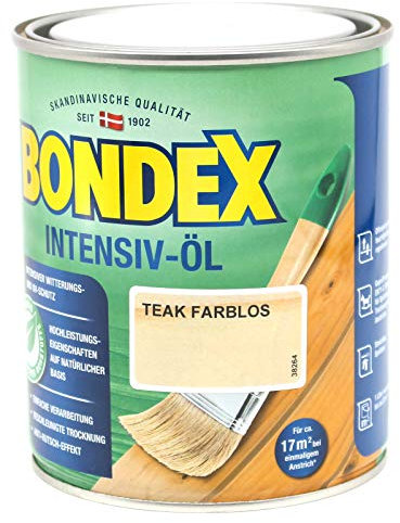 0,75L Bondex Intensivöl teak farblos Intensiv Öl Holzöl Holzpflegeöl Holz