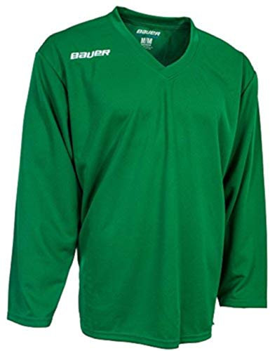 Bauer Ishockey S17 Flex träning jersey tröja senior, Kelly Green, Youth Goal Cut
