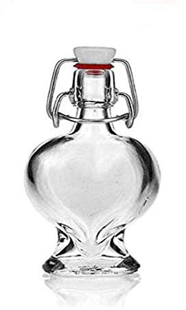Euroshoppingonline Bottiglie Bottiglia bottiglietta con Tappo Meccanico segna Posto segnaposti bomboniera Idea Regalo 40 ml (20 Cuore 40 ml)