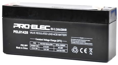 Clulite 6v 2.8amp/hr SLA Battery,Black