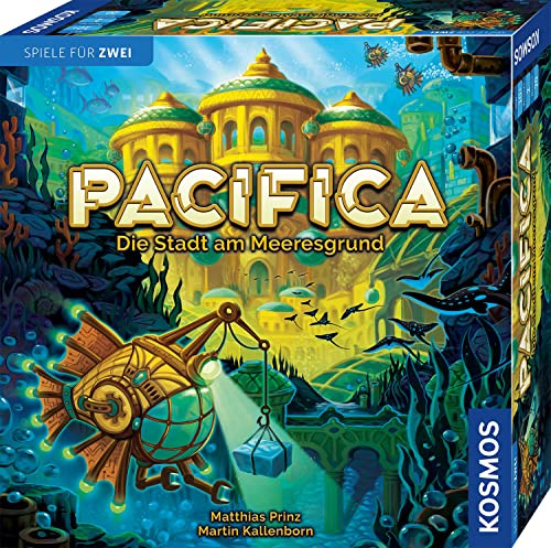 KOSMOS Pacifica - Erwecke die versunkene Stadt mit Taktik und Glück | Spiel für Zwei Personen, Brettspiel für genau 2 Spieler ab 10 Jahren, Strategiespiel