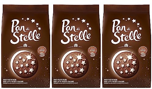 MULINO BIANCO Pan di stella - Galletas italianas de chocolate 350g x 3 paquetes (Pan di stella, x3)