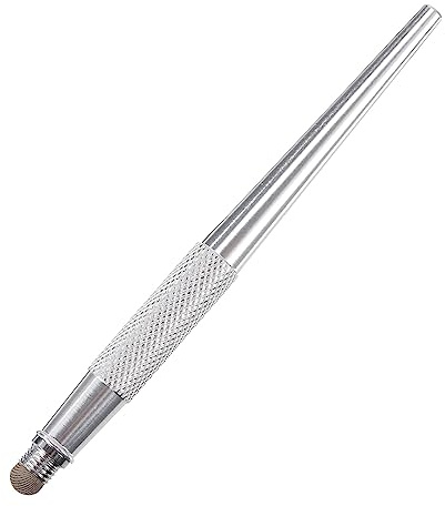 QUARKZMAN Stylusstifte für Alle Kapazitiven Touchscreens 2 in 1 Feinspitze Scheibe und Faserspitzen Universal Kapazität Stift Empfindlichkeit Silber