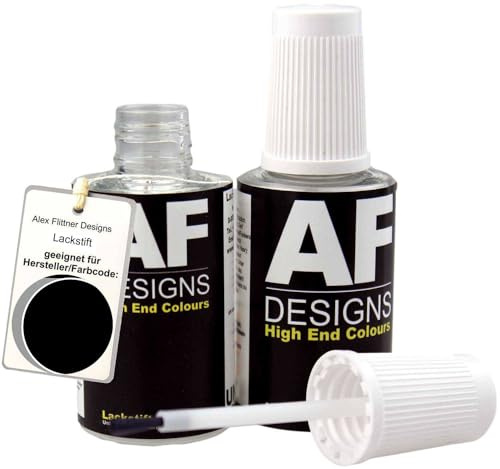 Alex Flittner Designs Lackstift für Opel DIAMANT SCHWART metallic G70 2x20 | Lackstift Set geeignet für Farbcode: G70 und Farbname: DIAMANT SCHWART metallic