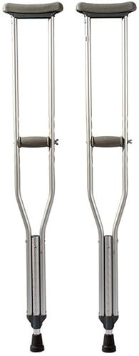 RajoNN Unterarm-Krücken für Erwachsene, verstellbare Unterarm-Krücken aus Aluminiumlegierung, verstellbar, rutschfest, Paar für Erwachsene und Jugendliche, ideal für Reisen oder Arbeit