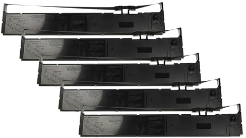 vhbw 5x Ruban encreur remplacement pour Epson C13S015384