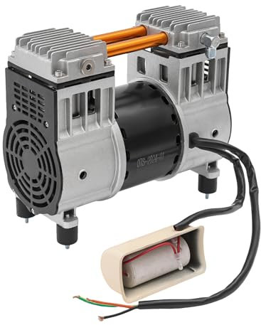 Pompa per vuoto, 980 W, testa del compressore d'aria con 2 silenziatori, 0,7 Mpa, protezione contro il surriscaldamento, per fabbriche, case, elettronica, macchinari, costruzione