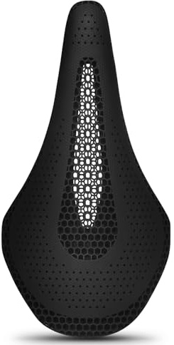 BUCKLOS R-Leis S8000 3D Printed Bike Saddle Road Bike Mountain Bike Seat Cushion，Full Carbon Fiber Mountain Bike Bicycle Saddle - Support Road MTB BMX and Gravel Bike