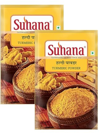 Suhana Spices Mix Powder - Curry Masala Recipe Mixes Casserole Seasoning Herbs - Simplifies & Speeds Up Cooking Process (Pack of 2, Suhana Turmeric Powder 1Kg)