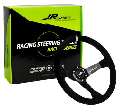 JRspec Sportlenkrad 350mm Durchmesser Rallye Racing Drift 80mm Offset