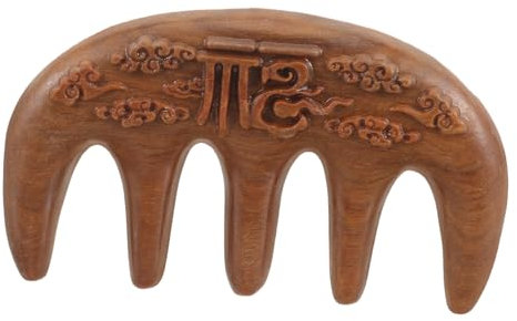 Gogogmee Ergonomischer Holz-massagekamm Aus Sandelholz Breitzahnig Tragbar Für Kopfhaut Und Haarmassage Für Lockiges Haar Unisex Grünes Sandelholz