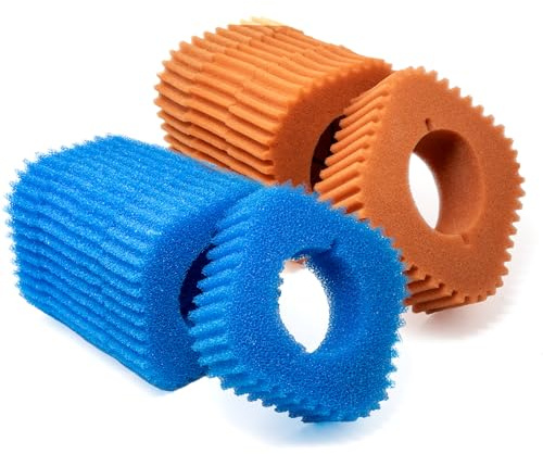 VIALIA Filterschwamm 9er Set für Oase FiltoClear 20000/30000 | 5X blau grob & 4X rot fein, Ersatzschwämme, 24x24x7cm