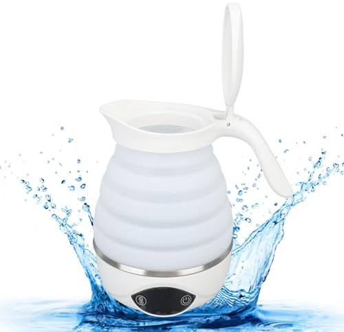 Bollitore Elettrico Piccolo Pieghevole, Bollitore Portatile da Viaggio, Bollitore Elettrico con Spegnimento Automatico Bollitore Elettrico Pieghevole Portatile per Campeggio
