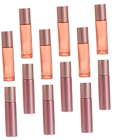 BELLIFFY 12stücke Rollflaschen Für Ätherische Öle Nachfüllbare Glas Roller Flaschen Mit Rollkugel Für Reisen Und Täglichen Gebrauch Zum Aufbewahren Von Parfümölen Und Flüssigkeiten