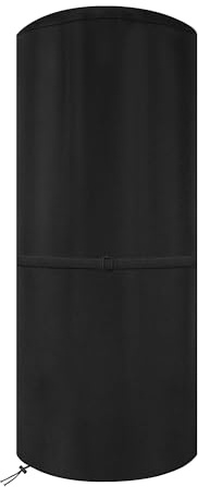 Dokon Patio Heater Cover Waterproof, Outdoor Punch Bag & Boxing Bag Covers | Heavy Duty Oxford Fabric, Waterproof Nano Coating, Windproof Strap & Drawstring, Anti-UV, Round 50x50x120cm, Black