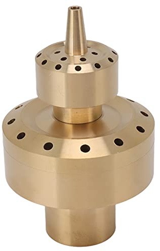 Ugello Fontana A 2 Livelli in Rame, 40 Kpa, G1, per Laghetto Giardino | Ugello Fontana In Rame Massiccio Con Design A Due Strati Per Effetto Acqua A Cascata In Giardino E Laghetto