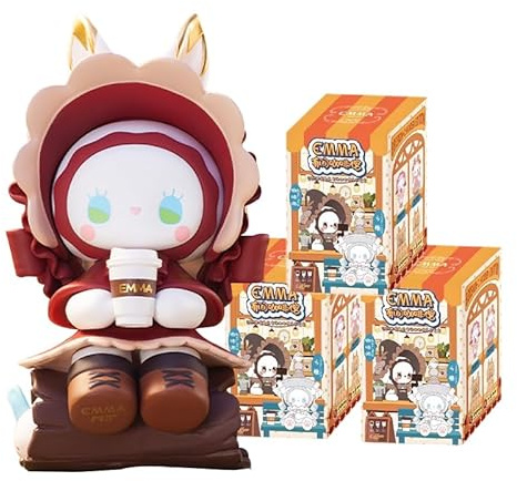 Emma Secret Forest Coffee Shop Series Blind Box Toy Action Figures Mystery Box Nettes zufälliges Spielzeug Geburtstagsgeschenk Weihnachten Sammelspielzeug für Desktop Ornamente, 3 PCS