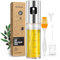 PORTENTUM Spruzzatore Olio Spray in Acciaio Inox 100ml, Oliera Vetro per Cucina e Friggitrice ad Aria, Spray Olio Cucina con Accessori