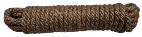 Spago Canapa Juta Naturale – Corda Grezza per Fai da Te, Arredo, Giardinaggio, Tiragraffi Gatti, Decorazioni Rustiche, Bomboniere – 4mm/6mm/8mm/10mm – 10m o 20m – Eco e Biodegradabile (10 Metri 8 mm)
