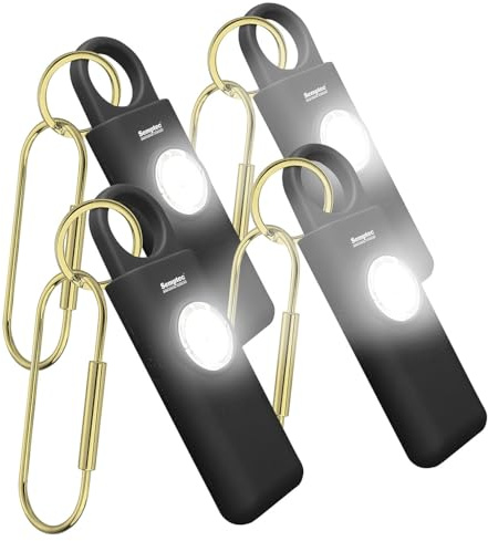 Semptec Urban Survival Technology Reisealarm: 4er-Set Selbstverteidigungs-Schlüsselanhänger, 130 dB, Taschenlampe (Alarmanlagen für unterwegs, Selbstverteidigungsalarme, Selbstverteidigung)