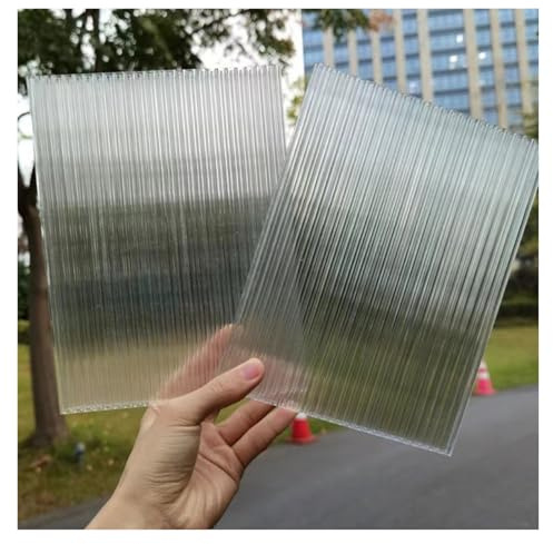 LINGDSWULING Gewächshausplatten Polycarbonat Hohlkammerstegplatten Stegplatten Uv-beständig Für Gewächshaus Gartenbau Carports Doppelstegplatten Polycarbonat(4' x 2' x 0.32 12Pack)
