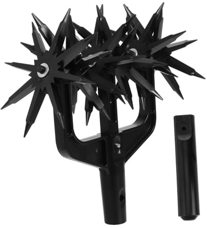 DECOMELODY Outil de Jardin Rotatif Manuel pour Ameublir Le Sol, Scarificateur de Terre Léger pour Jardinage, Outil de Culture Multifonctionnel en Plastique, Usage Extérieur pour Préparation