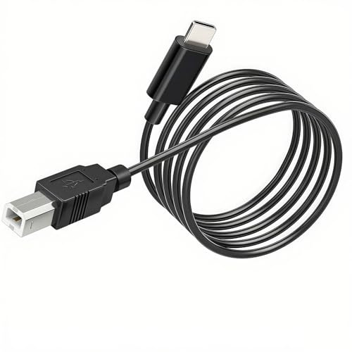 USB B to USB C Printer Cable 1m, Scanner Type-B to USB-C Adapter for MacBook Pro/Air/Laptop/Epson/HP/Canon/Yamaha/MIDI Keyboard/DJ Controller,Printer to Computer Cable for iPad/IPhone/Samsung/Google
