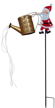 MotiveTech Arrosoir Solaire Père Noël, Lampe de Jardin pour Allée et Chemin.