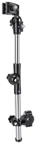 Luocute Bike Umbrella Holder, Shockproof Bike Umbrella Attachment Handle Bar Holder with 360° Rotation Adjustable, for Electric Bikes Strollers Scooters Wheelchair Walker