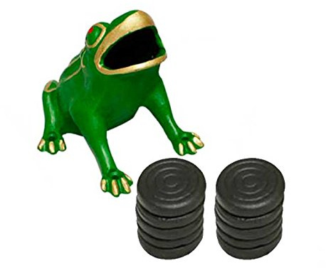 Cadenas ® - Juego de la Rana Básico de Hierro Fundido: 1 Rana y 10 Fichas