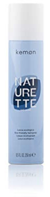 Kemon - Naturette No Gas, Lacca per Capelli Ecologica Modellante, Tenuta Forte senza Residui - 250 ml