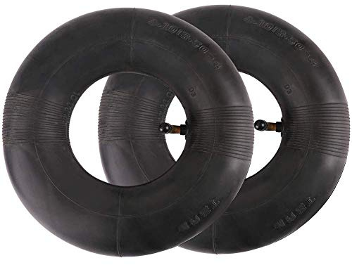 LotFancy Wheelbarrow Inner Tube Tyre 4.10/3.50-4, 2x Wheels Replacement for Lawn Mowers Go Karts Garden Trolley Tire, Generator, 4.10-4 Tube