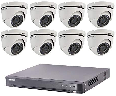 Kit Video Surveillance Turbo HD Hikvision 8 caméras dôme