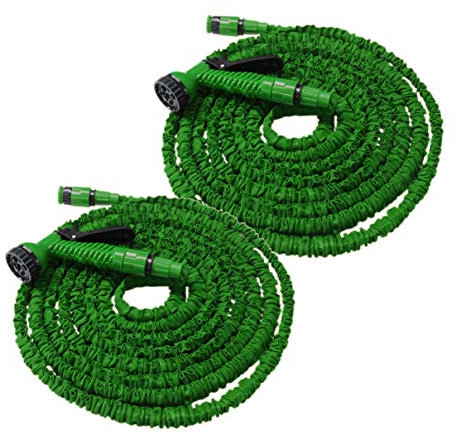 HELO Flexibler Gartenschlauch Flexischlauch Schlauch 2 x grün 7,5 m