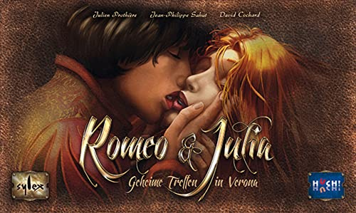 HUCH!, Romeo & Julia, Kooperatives Strategiespiel für 2, Spiel für Paare, Shakespeare inspiriertes Gesellschaftsspiel, Romeo und Julia in Verona, Für 2 Spieler ab 14 Jahren