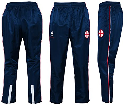 FIFA Official World Cup 2022 Training Football Tracksuit Bottoms, Men's, England, Medium Navy