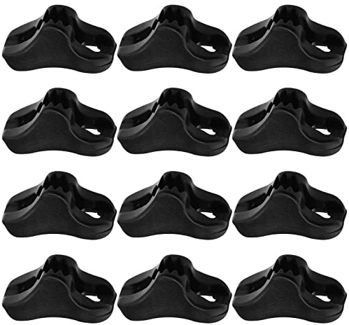 Create idea 20 Stücke Seilspanner Ersatz Windseilschnalle Kunststoff-Schnurspanner Anti-Rutsch-Einstellbares Werkzeug für Outdoor-Aktivitäten Schwarz 2 Mm