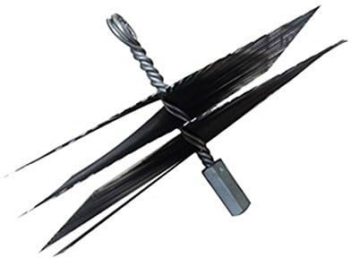 La zappa Brosse en acier carré pour balayage cheminées type professionnel, nettoyage des conduits de cheminée. (20 x 20 cm)