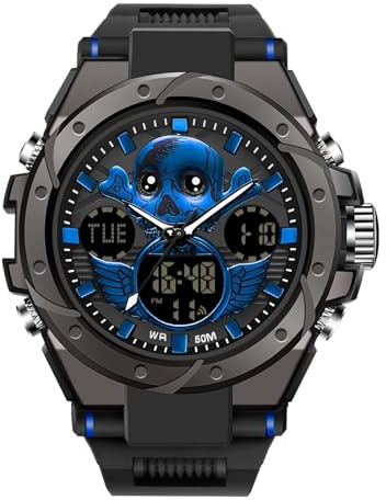 RORIOS Relojes Digital para Hombre Deportivos Relojes de Pulsera con Alarma Reloj Multifuncional Militar para Hombre