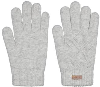 Barts Damen Strickhandschuhe Bridgey Gloves gefütterte Fingerhandschuhe 0566 Heather Grey 02
