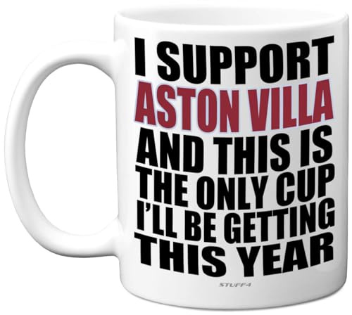 Stuff4 Funny Football Mug Gift for Villa Fans, Footy Only Cup | Joke Xmas Birthday Mugs Present Gifts for Son Dad Brother Uncle Colleague Friend Cousin