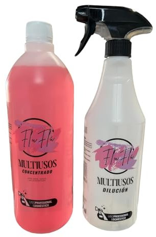 KIMIA - Multiusos Flu Flu 1L | Multisuperficie de Alto Rendimiento | Limpiador Concentrado | Limpia, Desinfecta y Aromatiza | Limpieza Profunda y Aroma Fresco | para Diversas Superficies