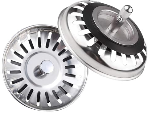2 Pcs Sink Plug Replacement, Sink Strainer, Sink Plug Replacement, Can Be Used to Block Debris in Kitchen Sinks and Washbasins to Prevent Hair from Falling into The Drain