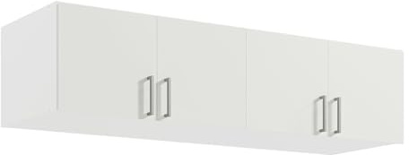 Lomadox Aufsatzschrank für Kleiderschrank 4-türig, 181cm breit, weiß