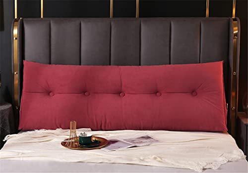 Samt, großes dreieckiges Kopfteilkissen, Wandkissen mit abnehmbarem Bezug, Rosa, Twin