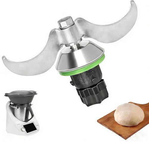 GAESHOW Messer für Thermomix TM7 TM6 TM5, Ersatzteile Teigmesser Kompatibel mit Vorwerk Thermomix, Edelstahl Teigmischmesser mit Dichtring, Mixmesser Ersatz Zubehör für Teig, Brotteig-Liebhaber