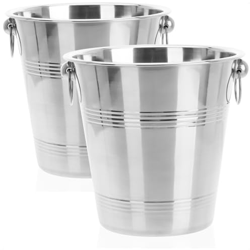 com-four® 2x Sektkühler - Kühlkübel für Champagner, Sekt und Wein