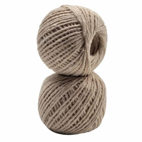 Cotton String Balls 2 Pack – 65m Each – Durable Twine for Crafts, Packaging, Gardening & Office Use – Recycled Cotton