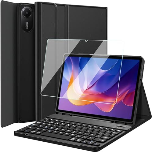 Nanhent Funda con Teclado Español Ñ para Xiaomi Redmi Pad 2 11 Pulgadas 2025 Tablet, 9H Protector de Pantalla, Teclado Magnético Inalámbrico Bluetooth Desmontable Bluetooth